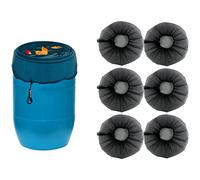 Lot de 6 filets de citerne de pluie - De qualité supérieure - Avec cordon de serrage - Réglable de 60 cm - Protection contre les moustiques - Protection contre les feuilles