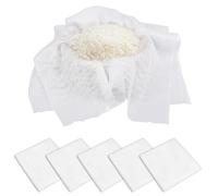 Lot de 6 filets de riz anti-adhésifs - Pour cuisson à la vapeur - Maille fine - Polyester - Sushi - Pour une utilisation commerciale - Restaurant à la maison