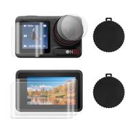 Lot de 6 Films de Protection d'Écran pour DJI Osmo Action 5 Pro avec 2 Coques en Silicone d'Objectif, Film Protection en Verre Trempé Ultra HD 9H pour DJI Action 5 Pro, Anti-Rayures et Haute Clarté