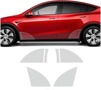 Lot de 6 films de protection prédécoupés en TPU PPF pour Tesla Model Y Juniper 2025 2026 - Transparent - 8,5 mils - Anti-rayures - Auto-cicatrisant - Accessoires de finition pour petits triangles de