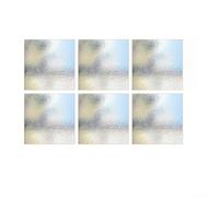 Lot de 6 films électrostatiques arc-en-ciel pour fenêtre - 28 x 28 cm - Protection UV - Réfléchissant la chaleur - Motif vitrail décoratif