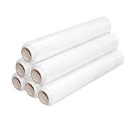 Lot de 6 films étirables - 500 mm x 150 m - 1,5 kg - Transparent