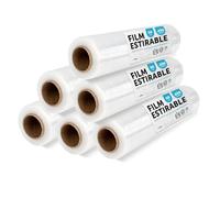 Lot de 6 films transparents pour emballage de cartons de déménagement, protection des meubles et des expéditions, dimensions 50 cm x 200 m étirables · m-office (transparent, 6 unités)
