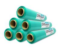 Lot de 6 films verts pour emballage de cartons de déménagement, protection des meubles et des expéditions, dimensions 50 cm x 200 m étirables · m-office (vert, 6 unités)