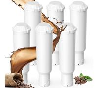 Lot de 6 filtres à eau compatibles avec cartouche filtrante Melitta, cartouche filtrante Nivona, Krups F088 F08801, filtre à eau à 3 niveaux pour machine à café Nivona, Melitta Pro Aqua