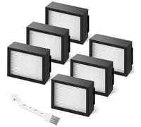 Lot de 6 filtres de rechange pour aspirateur iRobot Roomba série i7 i7+/plus i3 i3+ E5 E6 E7 i4 i6 i6+ i8 i8+ Robot pièces de rechange + 1 brosse de nettoyage