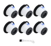 Lot de 6 filtres de rechange pour aspirateurs sans fil MOOSOO K17 et NEQUARE A18, avec tamis et brosse de nettoyage, noir et blanc