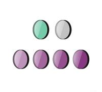 Lot de 6 filtres en verre pour appareil photo DJI Action 6, contient CPL UV 1/4 Black Soft ND8 ND16 ND32 ND64, filtres réducteurs de lumière pour le contrôle de l'exposition, robustes et pour les
