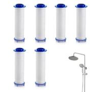 Lot de 6 filtres pour pommeau de douche - 9,5 x 2 cm - Filtre universel pour pommeau de douche Cobbe - Filtre de rechange Afina - Type de pluie - Élément filtrant en coton PP