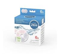 Lot de 6 filtres triple action pour fontaine à eau Zeus sans cadre