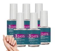 Lot de 6 flacons d'huile de soin des ongles pour 3 jours - Vernis transparent pour renforcement des ongles - Réparation des ongles naturels cassés - Durcisseur pour ongles fragiles et endommagés
