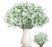 Lot de 6 Fleurde Ciel étoilé Blanc Artificiel, Convient pour la Décoration de Mariages en Plastique Blanc Artificiel, Gypsophiles Artificielles Artificielles Blanches, Fleurs en Plastique