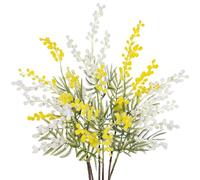 Lot de 6 Fleurs artificielles Jaunes de 42 cm en Acacia Mimosa en Spray - Branches artificielles réalistes pour Maison, Mariage, Arrangement Floral, décoration