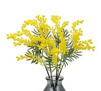 Lot de 6 Fleurs artificielles Jaunes de 42 cm en Acacia Mimosa en Spray - Branches artificielles réalistes pour Maison, Mariage, Arrangement Floral, décoration