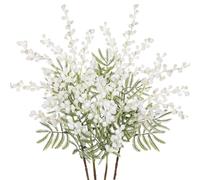 Lot de 6 Fleurs artificielles Jaunes de 42 cm en Acacia Mimosa en Spray - Branches artificielles réalistes pour Maison, Mariage, Arrangement Floral, décoration