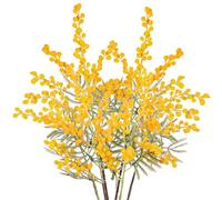 Lot de 6 Fleurs artificielles Jaunes de 42 cm en Acacia Mimosa en Spray - Branches artificielles réalistes pour Maison, Mariage, Arrangement Floral, décoration