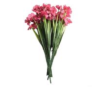 Lot de 6 fleurs artificielles violettes pour projets de décoration d'intérieur, y compris mariages, fêtes et rassemblements (rose rouge)