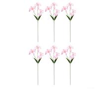Lot de 6 fleurs de lys artificielles pour centre de table de mariage et décoration élégante de table de maison ou de bureau (rose)
