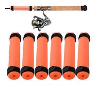 Lot de 6 flotteurs de canne à pêche en mousse, flotteur léger avec sangles, équipement flottant portable pour canne à kayak | Accessoire de sécurité flottant, équipement de canne à pêche anti-évier