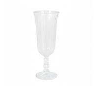 Lot de 6 Flûtes à Champagne, verre transparent à pied pour champagne 12cl - Dimension : 6x15.8cm