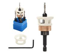 Lot de 6 Foret Conique Multi Etage, Foret Bois Long Foret avec Fraisoir et Butée de Profondeur, 2,8/3,2/3,5/4 MM Foret Conique pour Fendre Le Bois pour Le Travail, L'atelier