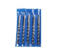 Lot de 6 forets à maçonnerie avec pointe en carbure pour béton, brique, mur de granit, marteau perforateur à tige triangulaire et ronde de 4 à 12 mm (6 mm, 5 pièces)