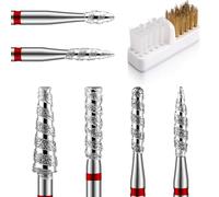 Lot de 6 forets à ongles électriques professionnels de 1,9 cm - Accessoires en carbure de tungstène pour vernis à ongles gel - Préparation des ongles - Salon à domicile