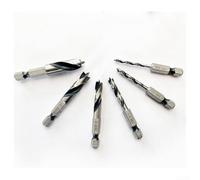 Lot de 6 forets à tige hexagonale en acier rapide de 35 mm, design à changement rapide pour applications de travail du bois, conçu pour durer (2#)