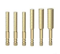 Lot de 6 forets à tige hexagonale pour perçage à sec dans le carrelage, le marbre, le granit, le béton, ouvre-trou de 6 à 12 mm avec technologie de refroidissement à la cire