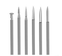 Lot de 6 forets de sculpture sur bois compatibles avec outil rotatif, tige de 3 mm pour gravure, lettrage et tâches de meulage détaillées du bois (B)