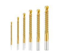 Lot de 6 forets hélicoïdaux HSS revêtus titane, latéraux dentelés 3 à 8 mm for outils travail du bois