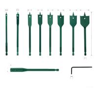 Lot de 6 forets plats plats pour serrure d'armoire - Construction renforcée pour trous de verrouillage d'armoire (10)