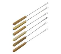 Fackelmann Fourchettes à fondue 31029, manche bois, acier inoxydable, 25 cm