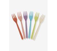 Lot de 6 fourchettes à gâteau en mélamine GLORY DAYS COLORS rice multicolore TU