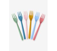 Lot de 6 fourchettes à gâteaux en mélamine ALL YOU NEED IS LOVE AND... COLORS rice multicolore TU