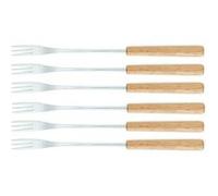 Lot de 6 fourchettes pour fondue bois clair Tableandcook 3008187