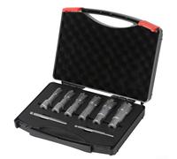 Lot de 6 fraises annulaires en carbure TCT pour perçage de précision pour fer et acier inoxydable 16 à 26 mm Convient pour perceuse magnétique Profondeur 75 mm