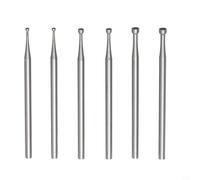 Lot de 6 fraises rondes pour bijoux et sculpture sur bois pour Dremel et outils rotatifs