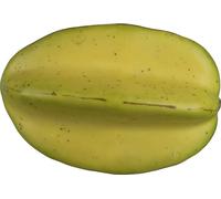 lot de 6 fruits étoilés artificiels de haute qualité jaune clair 10,5x8x7 cm fruits décoratifs réalistes en plastique