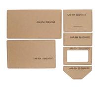 Lot de 6 gabarits en acrylique pour portefeuille court fait à la main, moule à motif artisanal en cuir, pochoir en acrylique transparent avec couche de protection, guide de coupe