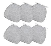 Lot de 6 Galettes de Chaise 43x41cm,Coussin de Chaise Épais pour Intérieur & Jardin,Coussin En lin Naturel,AntidéRapant AméLioré pour Salle à Manger,Cuisine,Café(Size:1 Count (Pack of 1),Color:E)