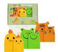 Lot de 6 gants de toilette bébé & enfant