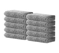 Lot de 6 gants de toilette en microfibre, réutilisables, démaquillants, chiffon de nettoyage du visage, gants de nettoyage du visage ultra doux, 30,5 x 30,5 cm, 6 torchons gris, jaune, taille unique