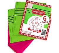 Lot de 6 Gants de Toilette exfoliants en Viscose de qualité supérieure fabriqués en coréen Asiatique (17,5 x 14 cm)