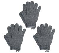Lot De 6 Gants Exfoliants En Bambou Avec Lanière \U2013 Gants Exfoliants Pour Le Bain Et Le Corps \U2013 Élimine Les Poils Incarnés Et Les Peaux Mortes Pour La Douche, Le Spa Et Le Massage \[Z1434]