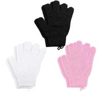 Lot De 6 Gants Exfoliants En Bambou Avec Lanière \U2013 Gants Exfoliants Pour Le Bain Et Le Corps \U2013 Élimine Les Poils Incarnés Et Les Peaux Mortes \U2013 Pour Douche, Spa Et Massage \U2[Z1433]