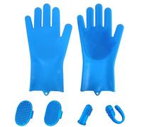 Lot de 6 gants pour chat | Brosse pour chat | Gant anti-tiques pour chien | Gants de bain pour chien | Brosse à shampoing pour chien | Gants de toilettage pour animaux de compagnie | Accessoire de