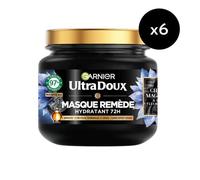 Lot De 6 - Garnier Ultra Doux Masque Remède Equilibrant Charbon Magnétique 340ml