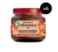Lot de 6 - Garnier Ultra Doux Masque Remède Revitalisant Erable Guérisseur à l'huile de ricin et sève d'érable 340ml
