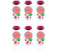 Lot de 6 gels douche BABA - Parfum pastèque hongrois - 6 x 400 ml - BABA - Parfum pastèque - 6 x 400 ml